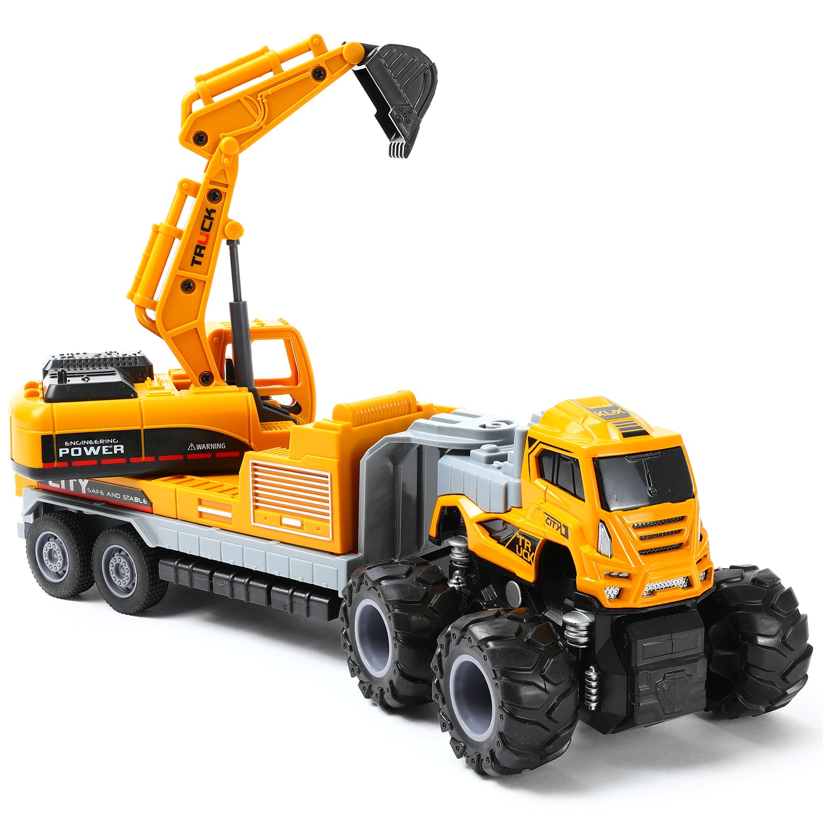 1:43 Die-cast Excavator Engineering Vehicle Model Kit, Metal Car