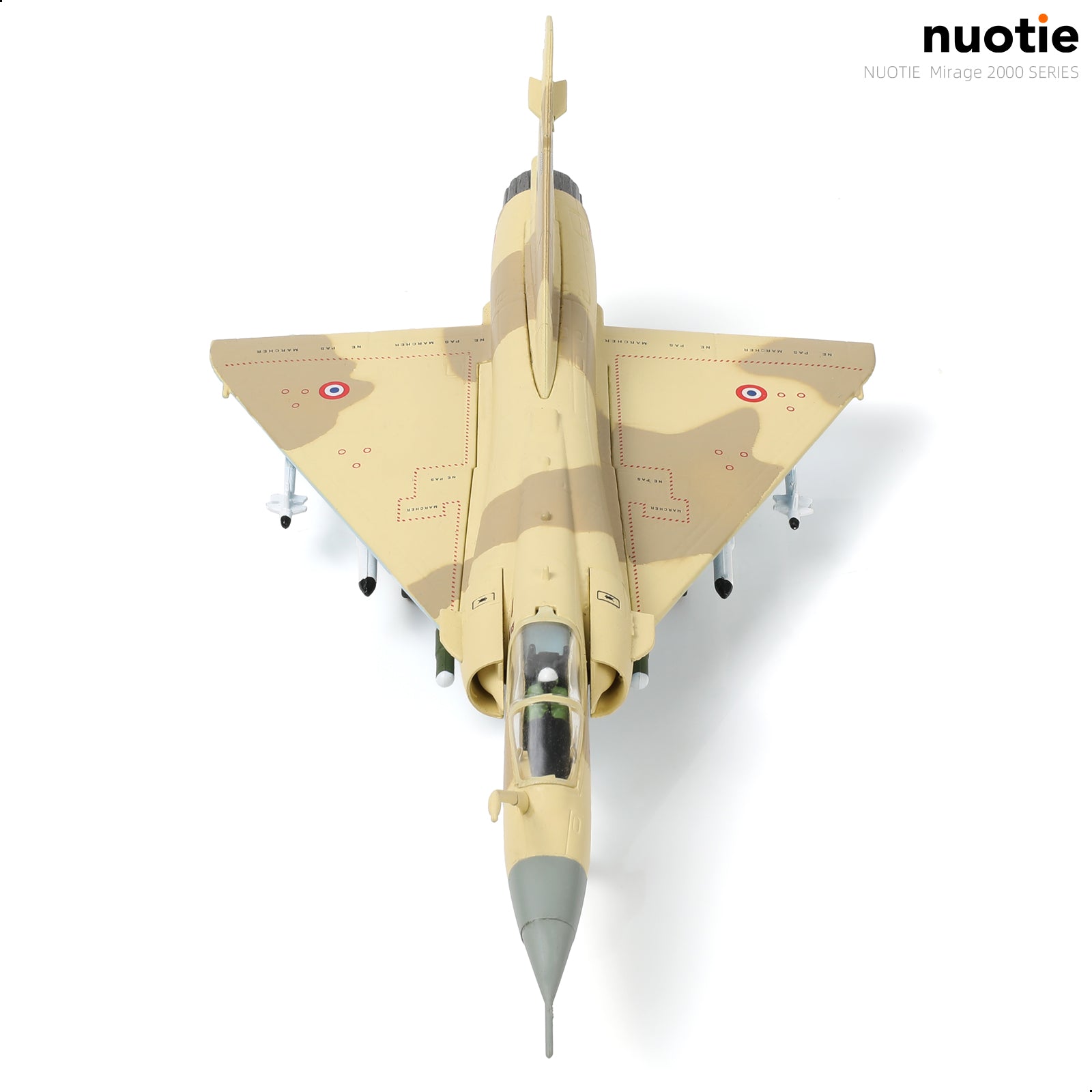 1/100 Mirage 2000 Diecast Metal Model - French Air Force "Desert Storm" Fighter (5-OP) with Stand