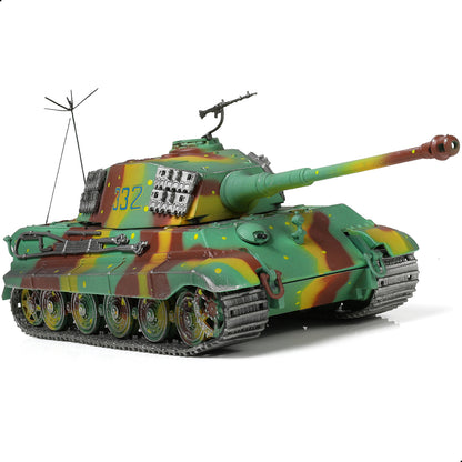 1:72 German King Tiger tank model alloy die-cast TigerⅡ-East 1944 indoor scene ornaments light and shadow King Tiger tank model military enthusiasts suitable for collection