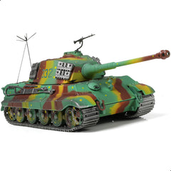 1:72 Die-cast WWII German Tiger II King Tiger Heavy Tank Model, East 1944, Light & Shadow Finish