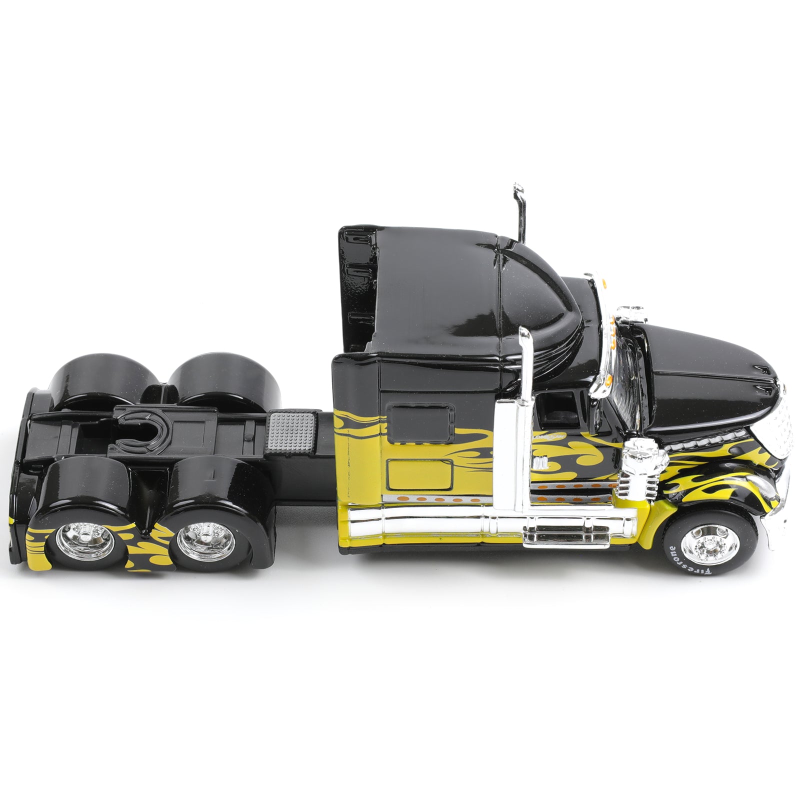 1:64 Die-cast International Lonestar Container Semi Truck Scale Model with Figure, MAISTO