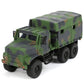 1:64 scale model of a USMC MTVR MK23 military truck in green camouflage with a cargo cover.