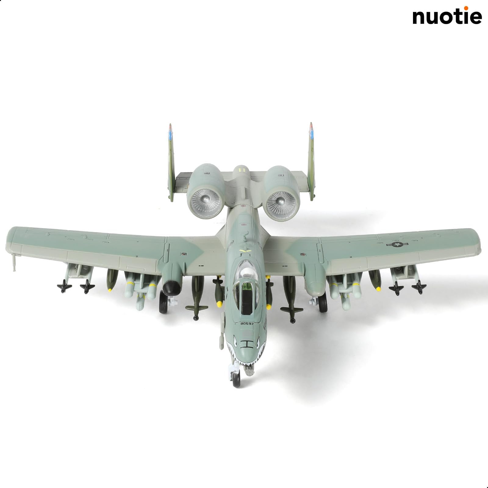 1/100 A-10 Thunderbolt II Diecast Metal Model - "Tiger Shark" Warthog Attack Aircraft