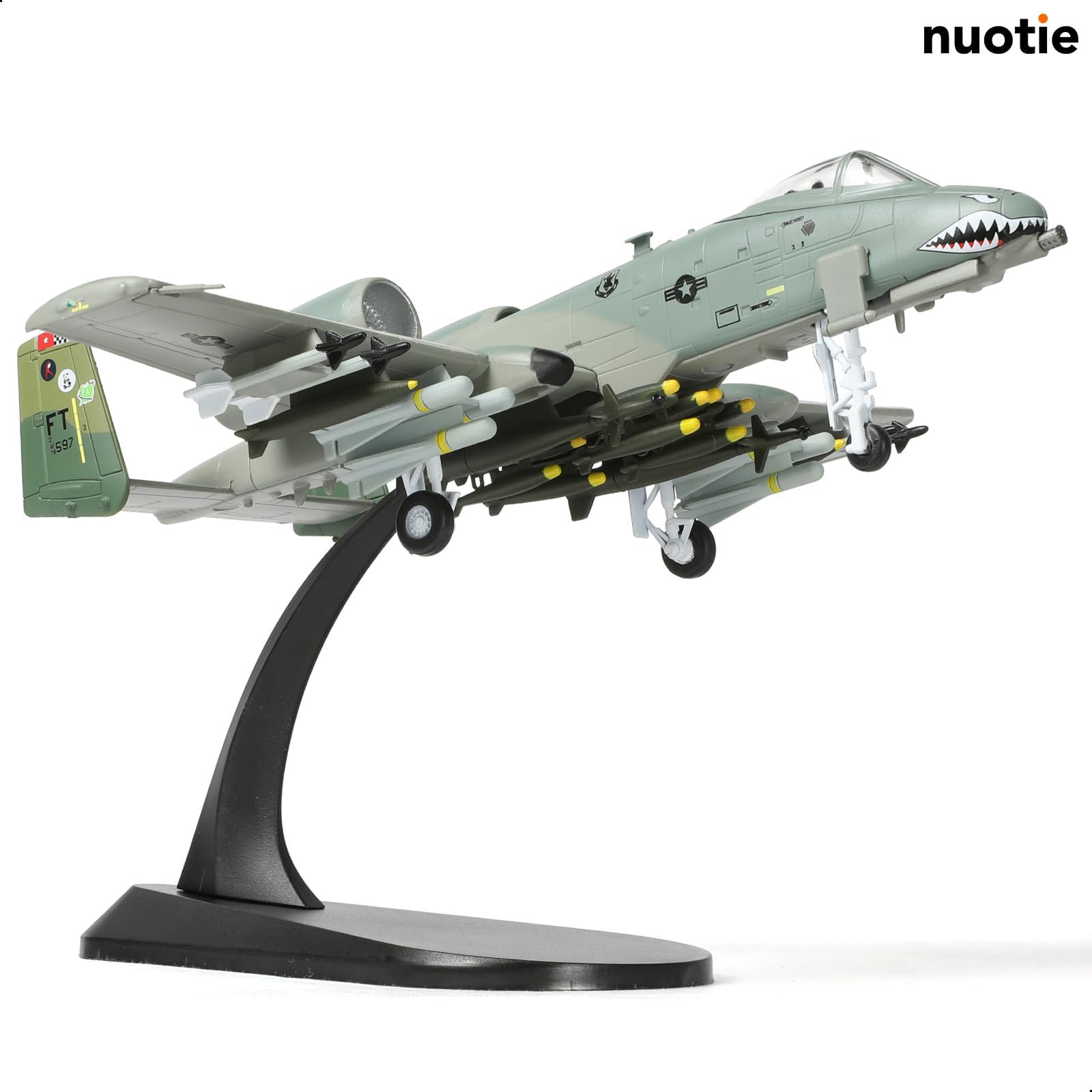 1/100 A-10 Thunderbolt II Diecast Metal Model - "Tiger Shark" Warthog Attack Aircraft