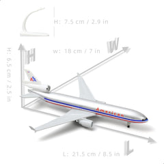 1/300 American Airlines MD-11 Passenger Airliner Model, Diecast Metal Collector's Display by QIYUMOKE