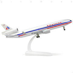 1/300 American Airlines MD-11 Passenger Airliner Model, Diecast Metal Collector's Display by QIYUMOKE