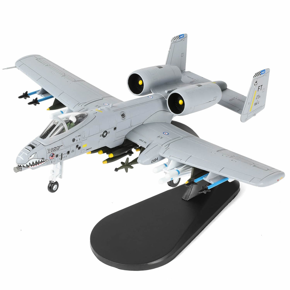 1/100 A-10 Thunderbolt II (Warthog) Attack Pre-Build Diecast Metal VX-23 Replica Military Plane