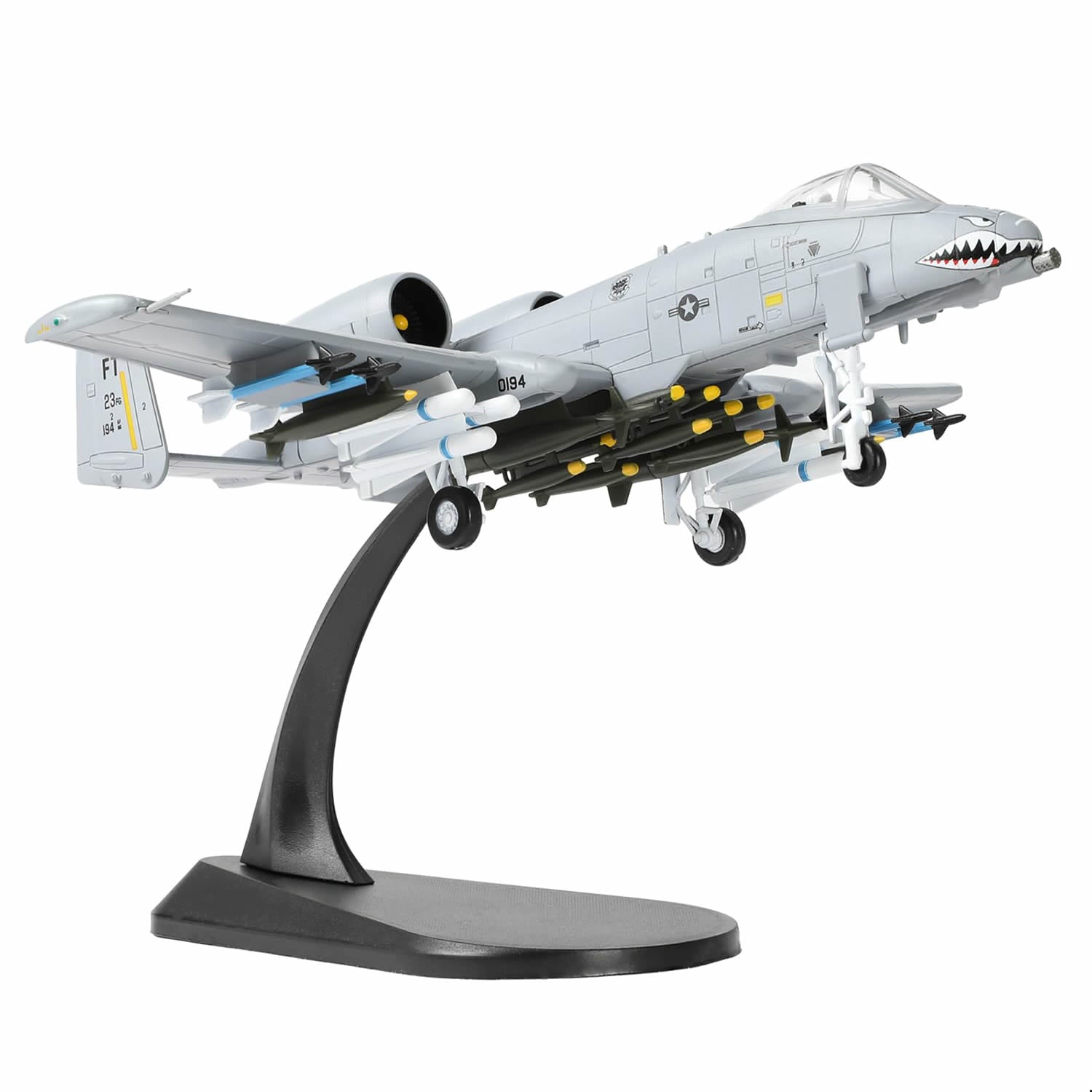 1/100 A-10 Thunderbolt II (Warthog) Attack Pre-Build Diecast Metal VX-23 Replica Military Plane
