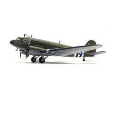 1/100 Douglas C-47 Skytrain Diecast Metal Model - WWII US Military Transport "Night Fright"
