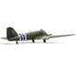 Douglas C-47 Skytrain 1/100 Metal Diecast Aircraft Model kit, WWⅡ US C47 'Night Fright' Military Transport Model Airplane for Adult Collection or Gift