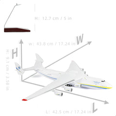 1:200 Antonov AN-225 Mriya Die-cast Model | Finished Ukraine Livery Heavy Cargo Plane Display with Stand