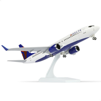 1/240 Delta Airlines Boeing 737 Model Plane - 30cm Resin Aircraft Kit with Display Stand - Adult Aviation Collectible