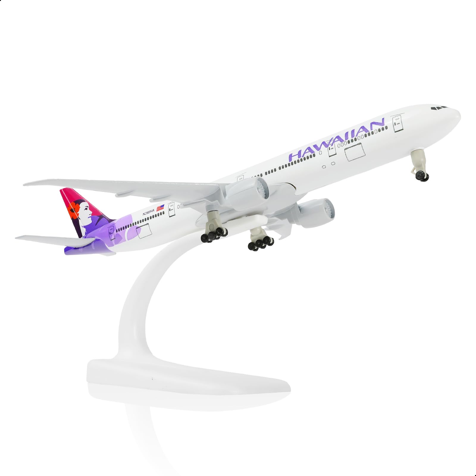 1/300 Hawaiian Airlines Boeing 777 Diecast Airplane Model, Aviation Collectible Gift