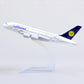 1/400 A380 Model Plane for German Diecast Metal Airplane Model kit for Airbus A380 (5.5-inch L) with Display Plane Stand for Adults Airplane Toy Aviation Gift or Desktop Collection