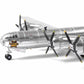 AF1 B-29 Superfortress diecast model showcasing nose art and propellers, side view