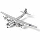 NUOTIE B-29 Superfortress silver diecast model aircraft angled view