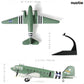 Douglas C-47 Skytrain Buzz Buggy 1/100 Metal Diecast Aircraft Model kit WWⅡ US C47 Dakota Hump Route Military Transport Model Airplane for Adult Collection or Gift