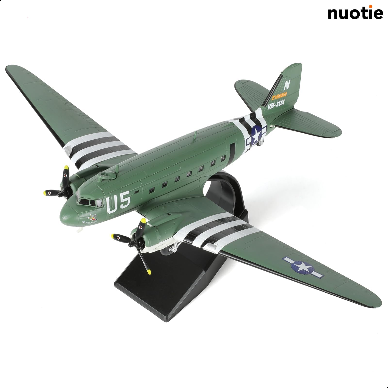 1/100 Douglas C-47 Skytrain Diecast Metal Model - WWII "Buzz Buggy" Transport Aircraft