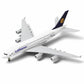 QIYUMOKE Lufthansa Airbus A380 diecast model aircraft top view