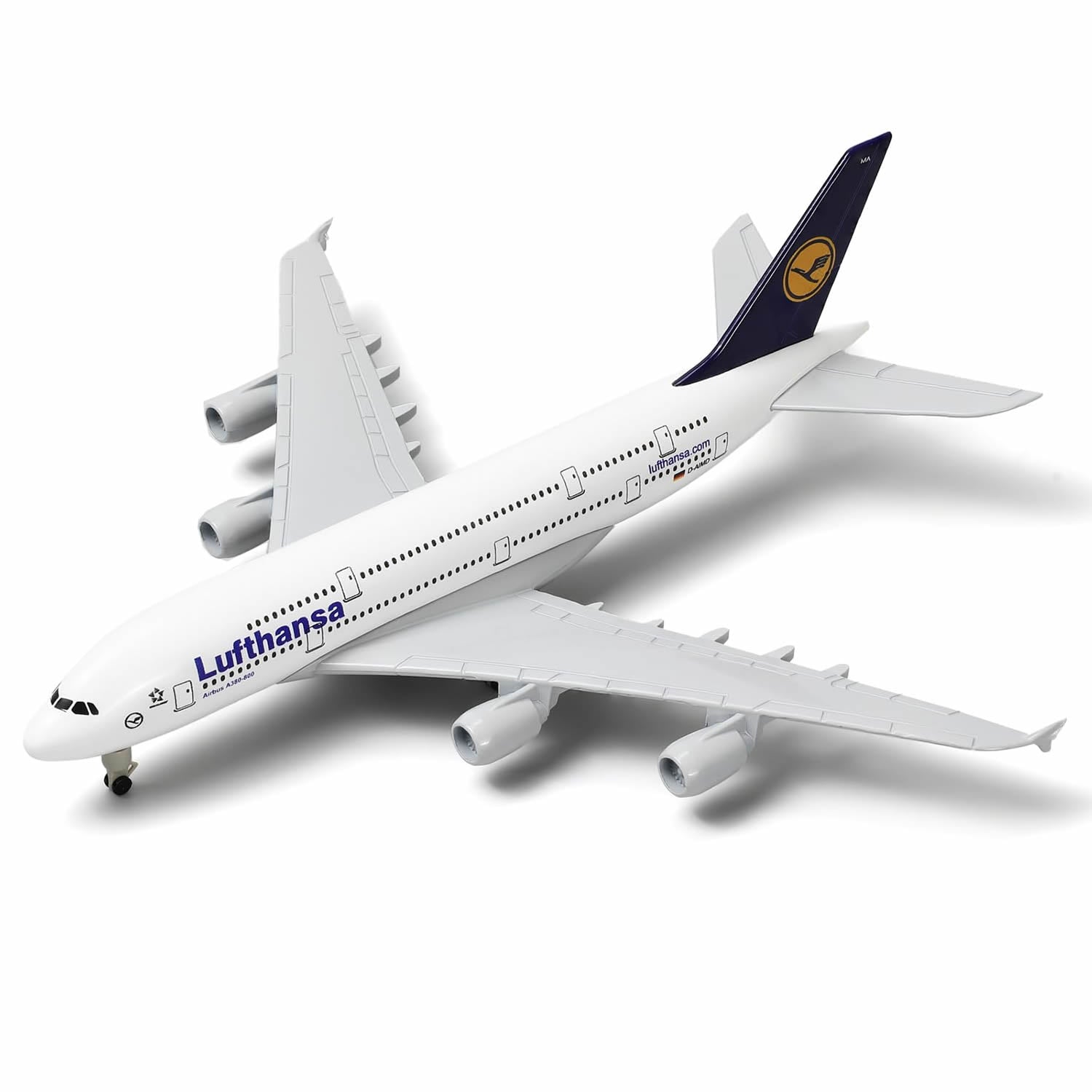 QIYUMOKE Lufthansa Airbus A380 diecast model aircraft top view