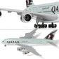 QIYUMOKE Qatar Airways Airbus A380 model aircraft close-up view of details