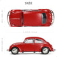 1:36 Volkswagen Beetle Diecast Metal Model - Classic VW Bug Pull Back Toy Car, Vintage Vehicle Replica for Display