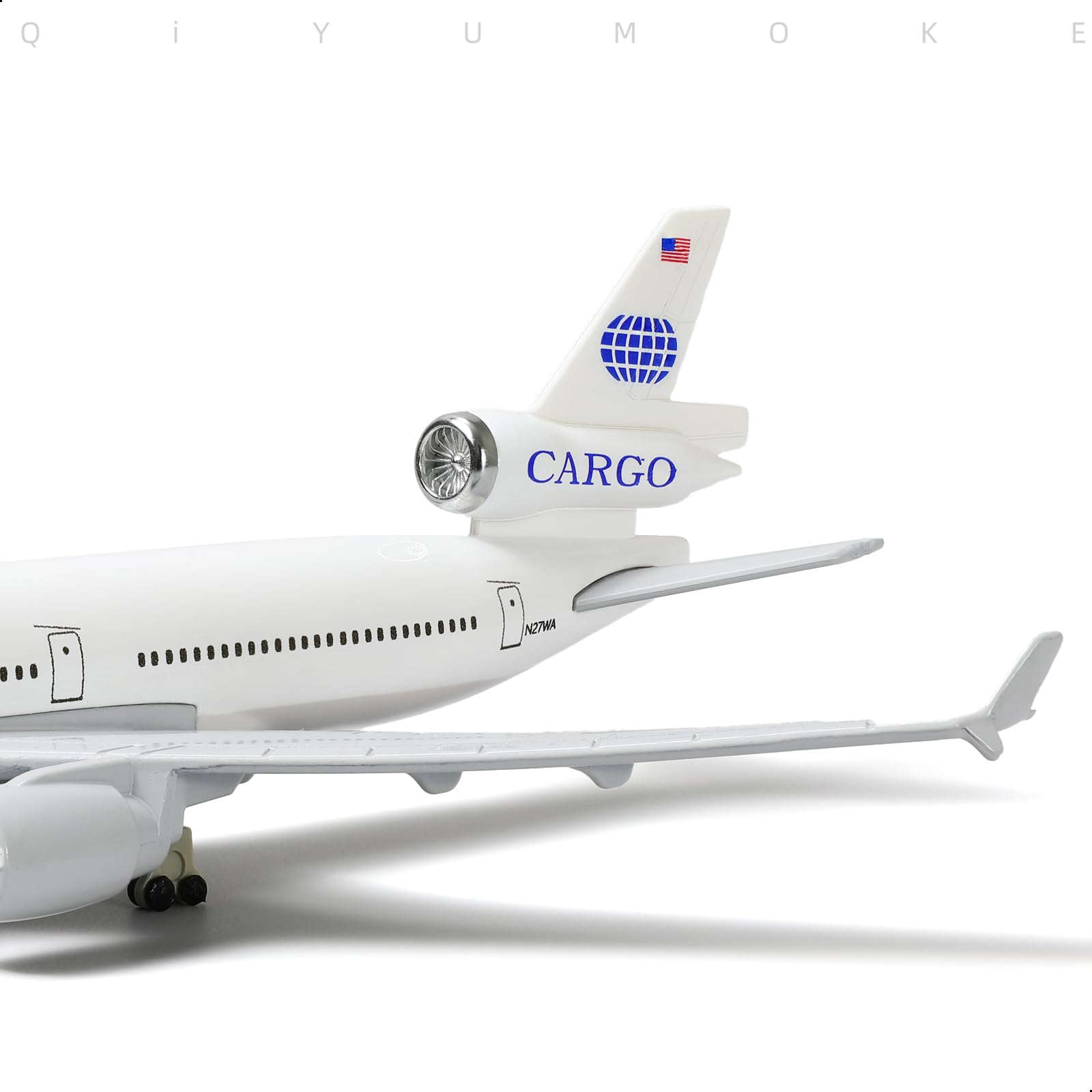 1/300 TWA MD-11 Passenger Airliner Model, Diecast Metal Collector's Display by QIYUMOKE