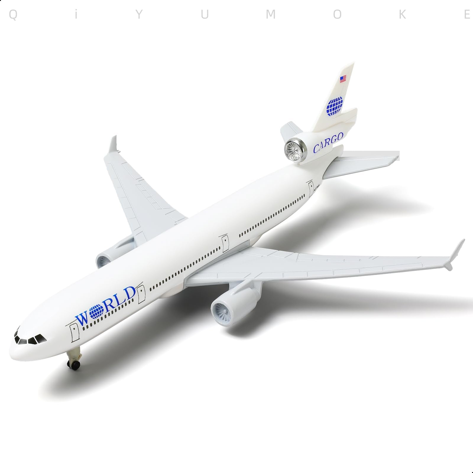 1/300 TWA MD-11 Passenger Airliner Model, Diecast Metal Collector's Display by QIYUMOKE
