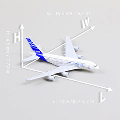1/400 Diecast Metal Airbus A380 Heavy Passenger Jet Model, Collector's Display by QIYUMOKE