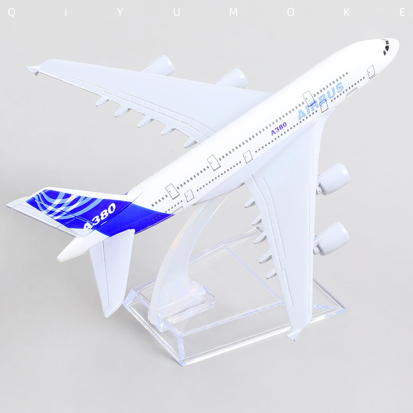 1/400 Diecast Metal Airbus A380 Heavy Passenger Jet Model, Collector's Display by QIYUMOKE