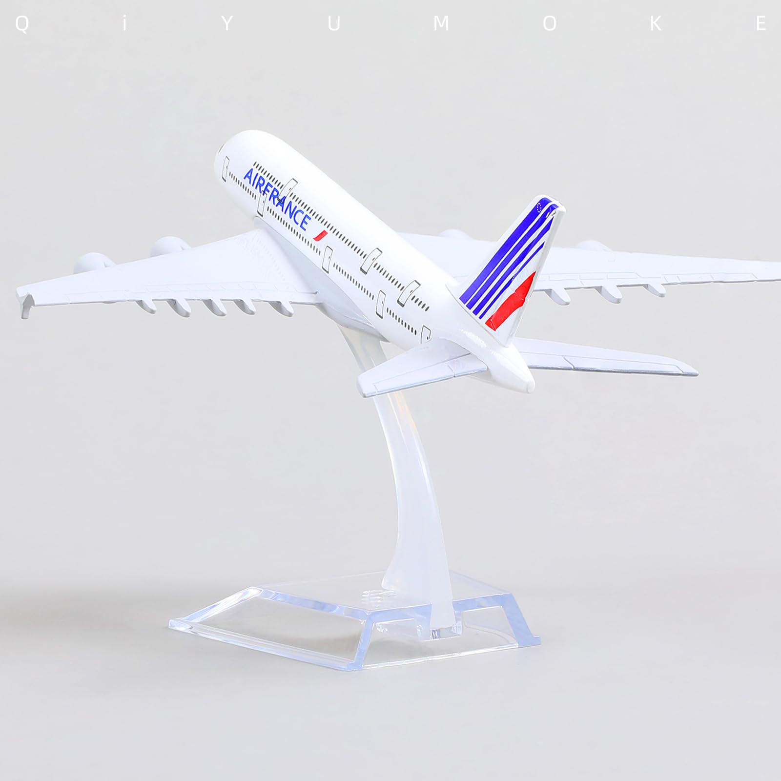 1/400 Diecast Metal Air France Airbus A380 Commercial Airliner Model, France Collector's Display by QIYUMOKE