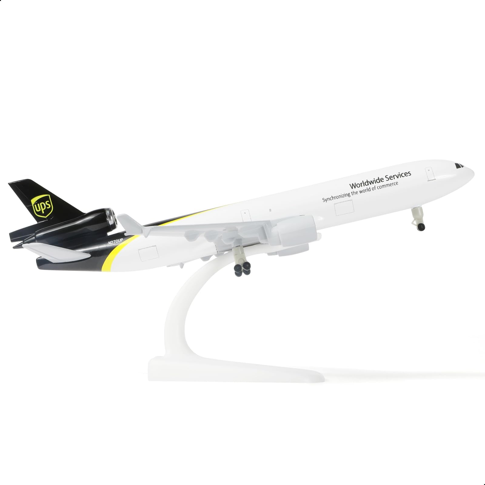 1/300 UPS MD-11F Cargo Freighter Aircraft Model, Diecast Metal Collector's Display by QIYUMOKE