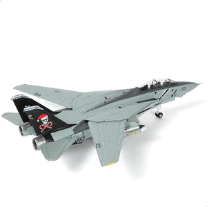 1/100 F-14B Santa Cats Fighter Model VF-103 Jolly Rogers Tomcat Christsmas Painting Pre-Built Jet Aircraft Fighter Alloy Metal Diecast Plane Model with Display Stand Collection Gift for Adult