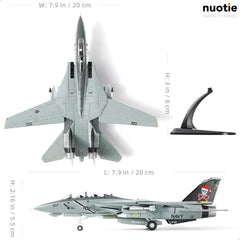 1/100 F-14B Tomcat Diecast Metal Model-VF-103 "Santa Cats" Christmas Painting Jet with Stand