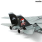 1/100 F-14B Santa Cats Fighter Model VF-103 Jolly Rogers Tomcat Christsmas Painting Pre-Built Jet Aircraft Fighter Alloy Metal Diecast Plane Model with Display Stand Collection Gift for Adult