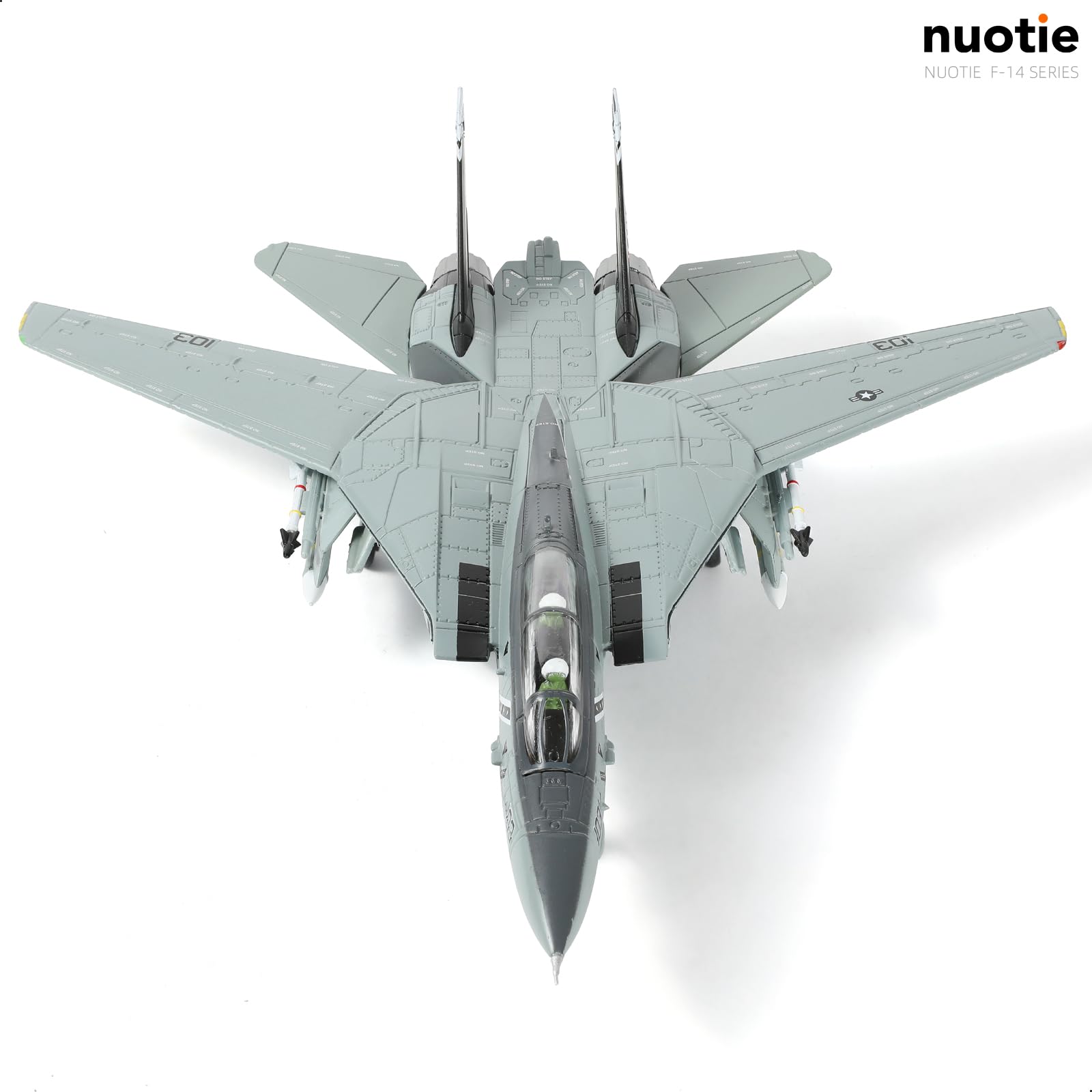 1/100 F-14B Tomcat Diecast Metal Model-VF-103 "Santa Cats" Christmas Painting Jet with Stand