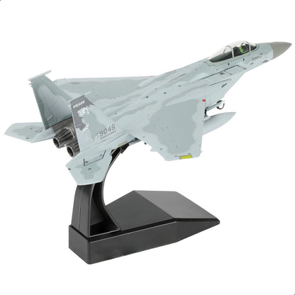 1/100 F-15C Eagle Fighter 79-0046 Model Diecast Metal Aircraft Model Military Fighter Aircraft Model with Stand for Adult Military Enthusiast Collection Display or Gift