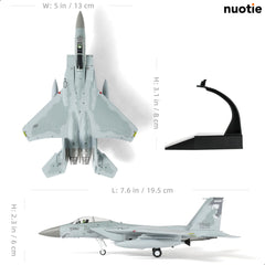 1/100 F-15C Eagle Diecast Metal Model (S/N: 79-0046) - Military Fighter Jet with Display Stand