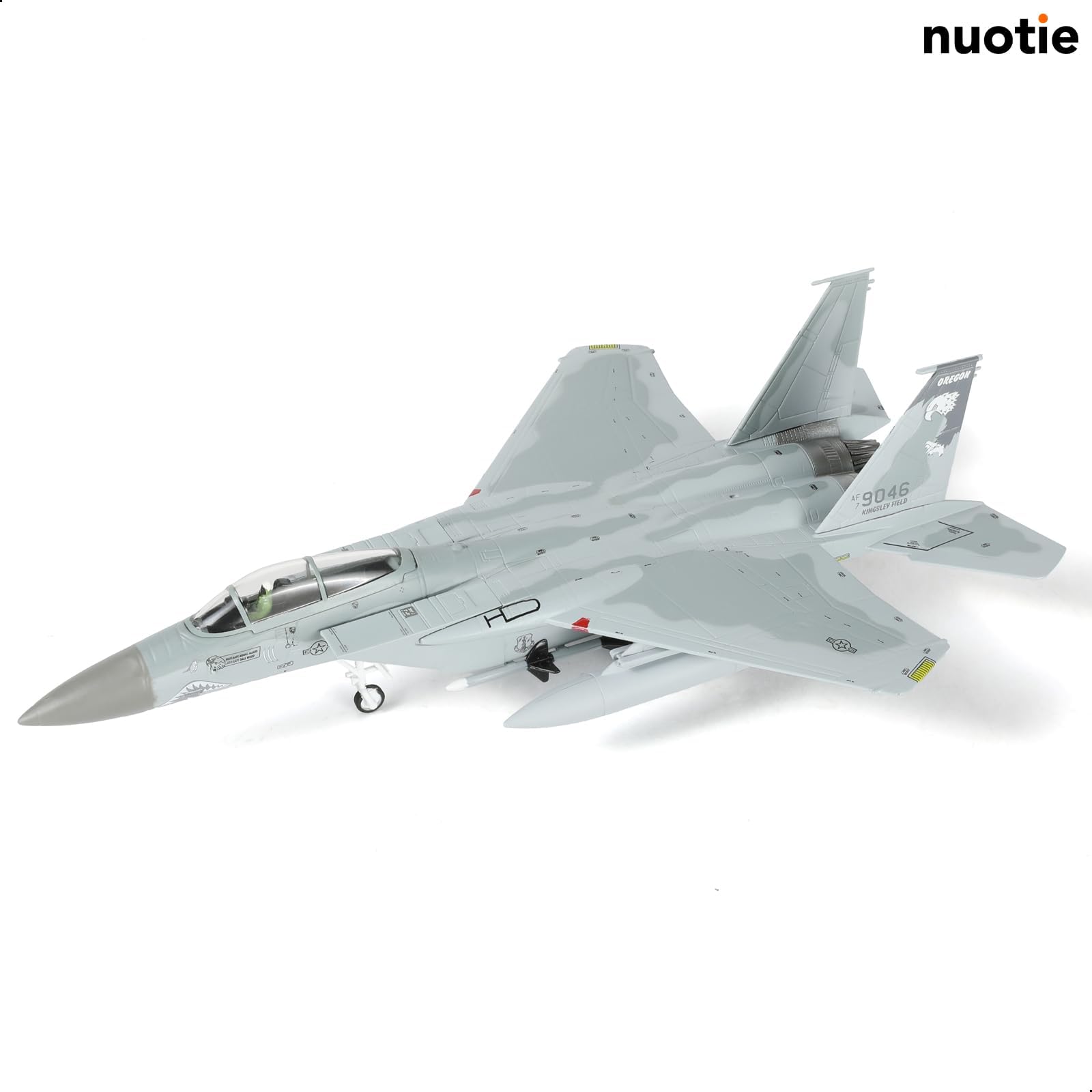 1/100 F-15C Eagle Diecast Metal Model (S/N: 79-0046) - Military Fighter Jet with Display Stand