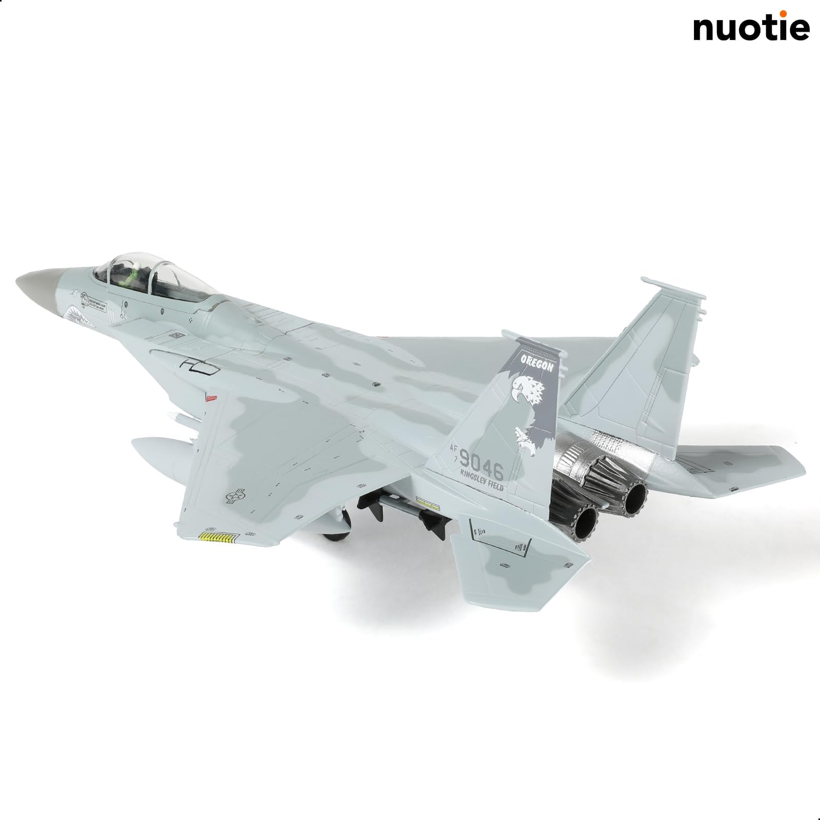 1/100 F-15C Eagle Diecast Metal Model (S/N: 79-0046) - Military Fighter Jet with Display Stand