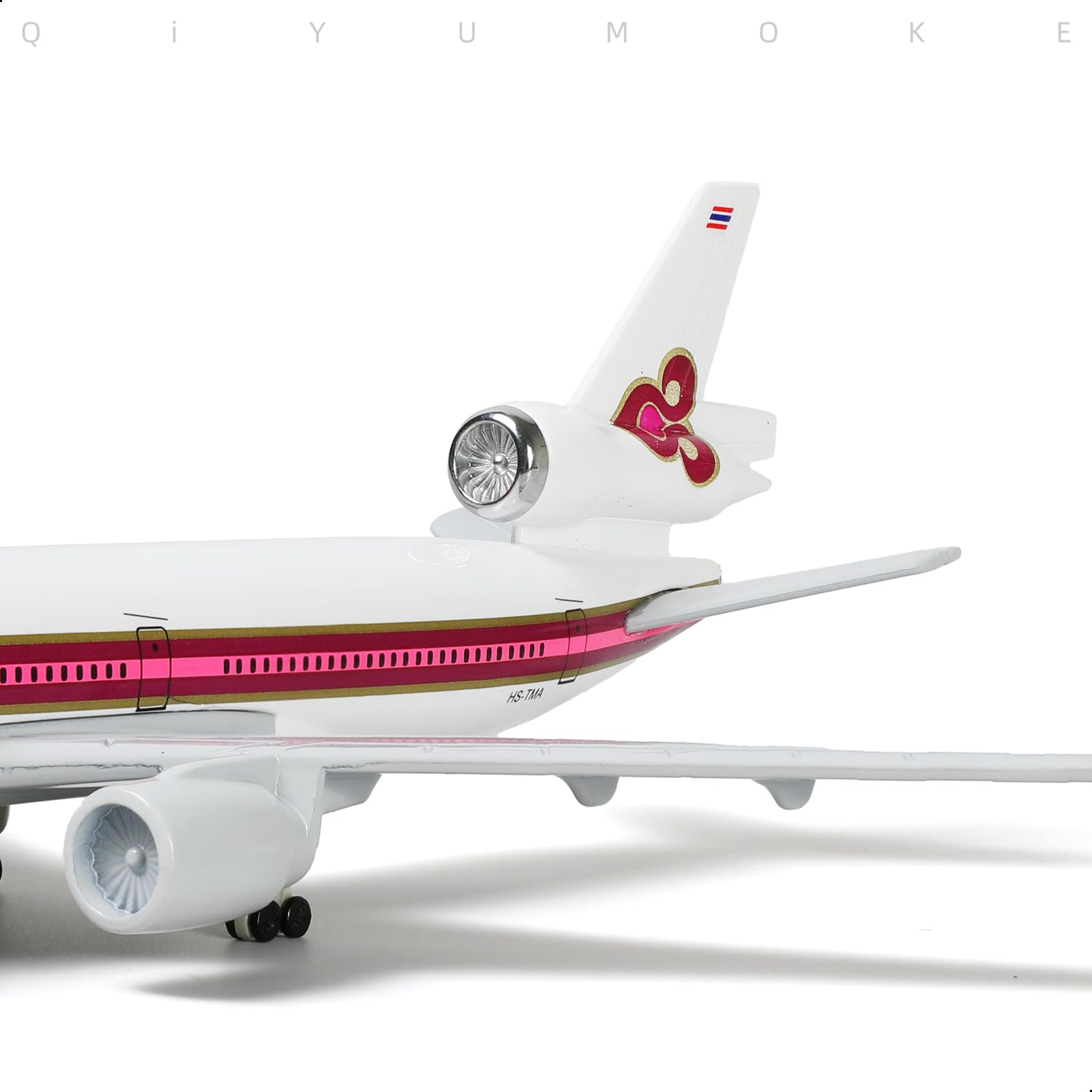 1/300 Thai Airways MD-11 Passenger Airliner Model, Diecast Metal Collector's Display by QIYUMOKE