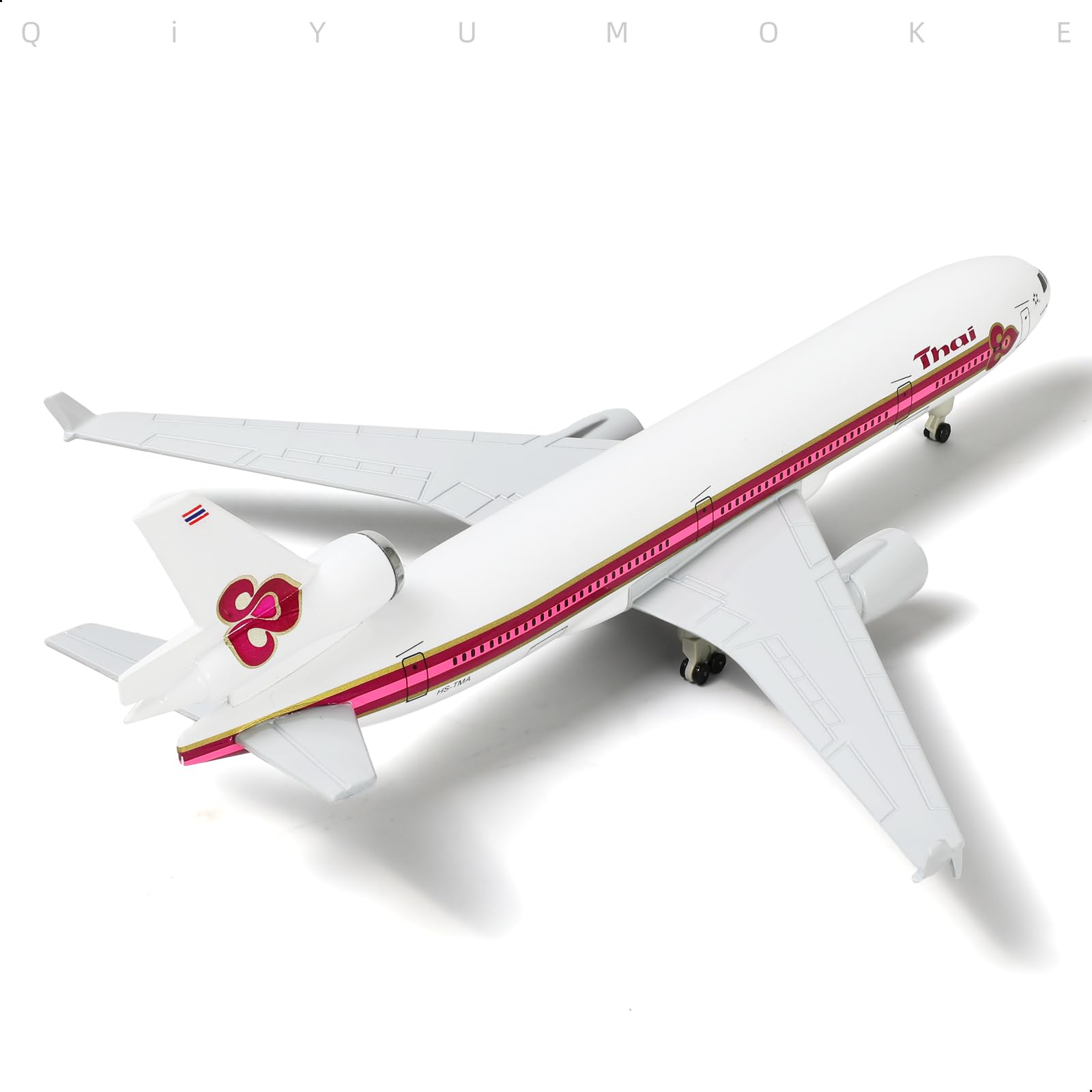 1/300 Thai Airways MD-11 Passenger Airliner Model, Diecast Metal Collector's Display by QIYUMOKE