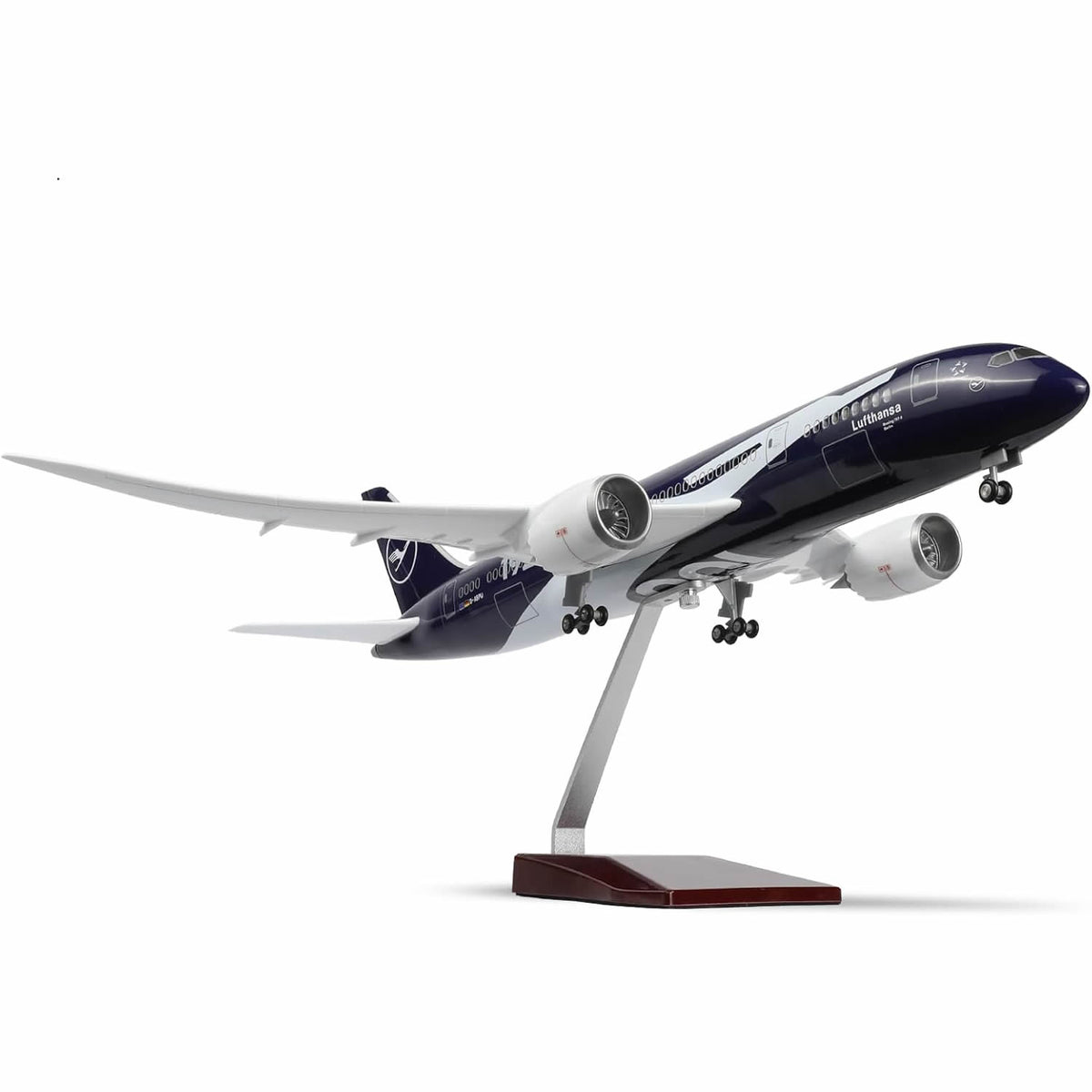 Lufthansa Boeing 787 Model Airplane 1/130 Resin with LED Light Stand | QIYUMOKE
