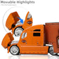 1:64 Diecast Harley Davidson Semi Truck Model with Trailer - Metal Alloy Tow Tractor Collectible