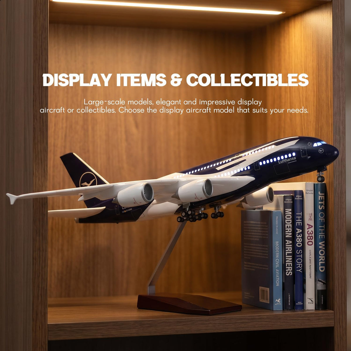 1/160 Lufthansa Airbus A380 Model Plane Resin Airplane Model kit for QIYUMOKE