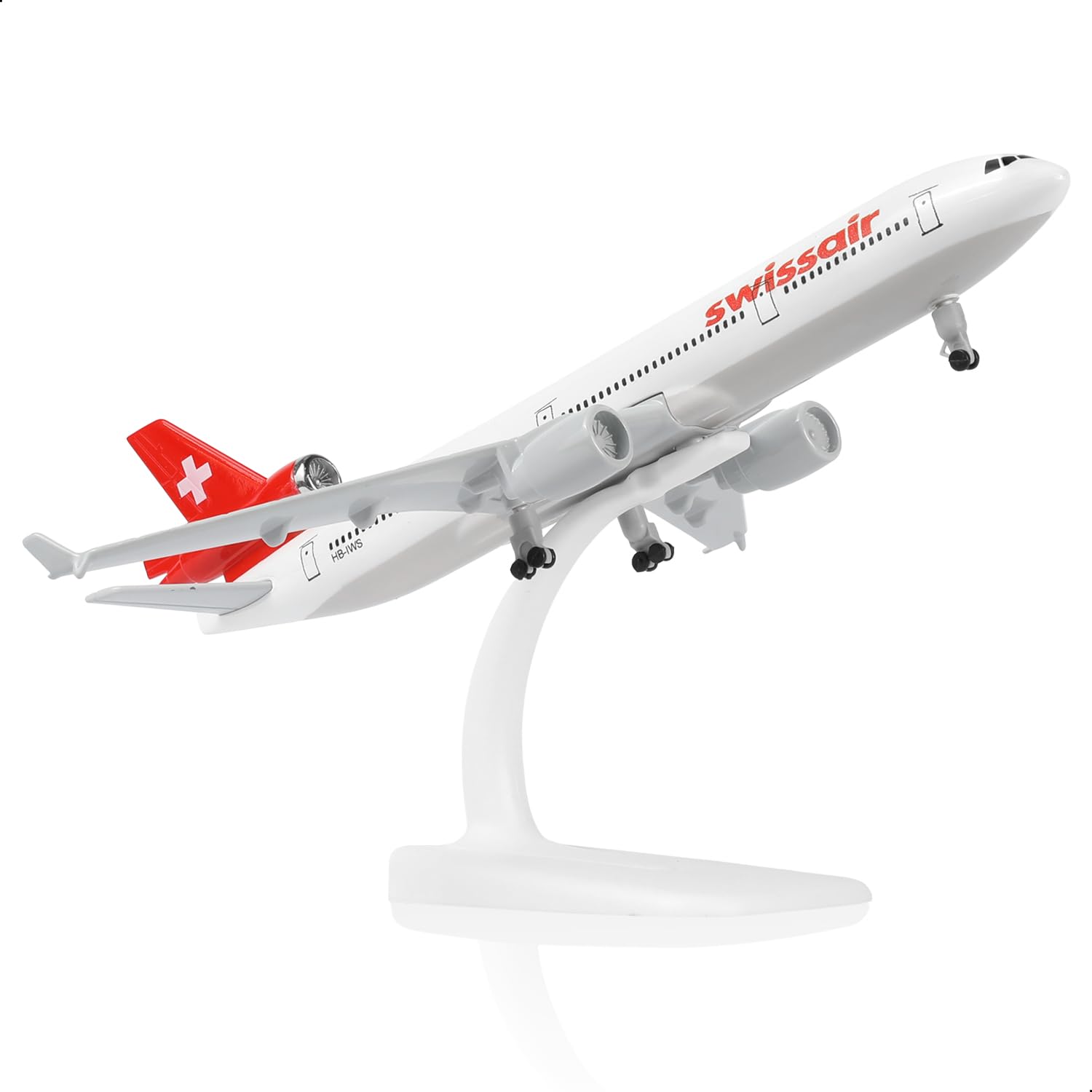 1/300 Switzerland MD-11 Diecast Metal Aircraft Model Kits with Stand Aircraft Toys, Aviation Gifts or Collections