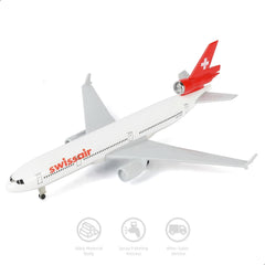 1/300 Switzerland MD-11 Diecast Metal Aircraft Model Kits with Stand Aircraft Toys, Aviation Gifts or Collections