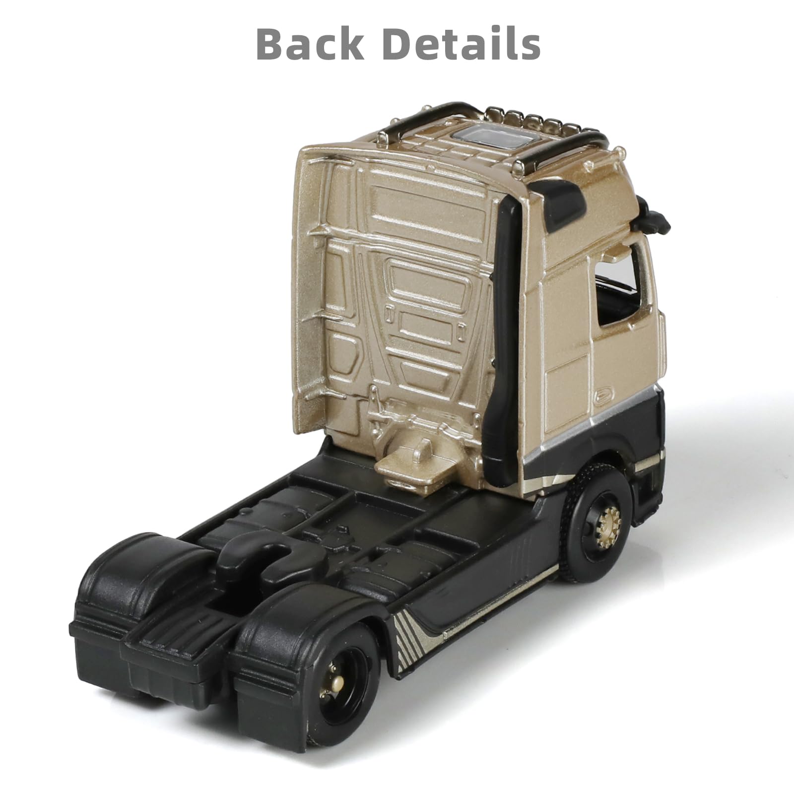 1/64 Mercedes-Benz Semi Truck Diecast Metal Model - Tow Truck Transport Vehicle, Gold Edition Collectible for Boys and Adults
