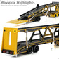 Toy Semi Truck Trailer with Car Model Kit, Big 1/50 for International Lonestar Metal Diecast Car Transport Truck Tractor Toys Gifts for Boys Adult Collector -Yellow