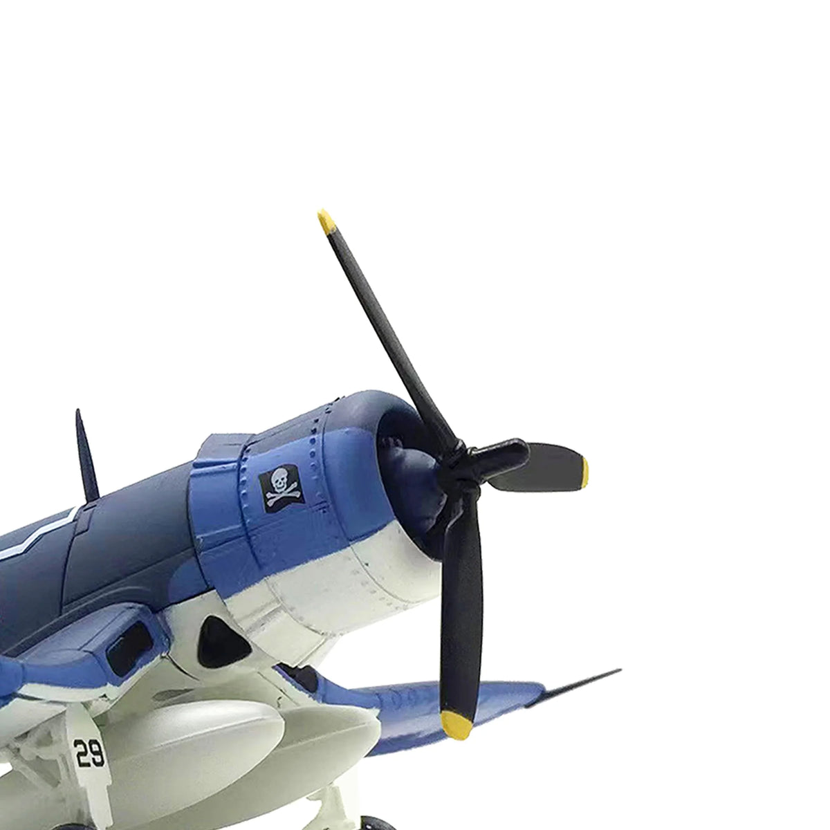 NUOTIE Vought F4U Corsair navy diecast model aircraft close-up of engine